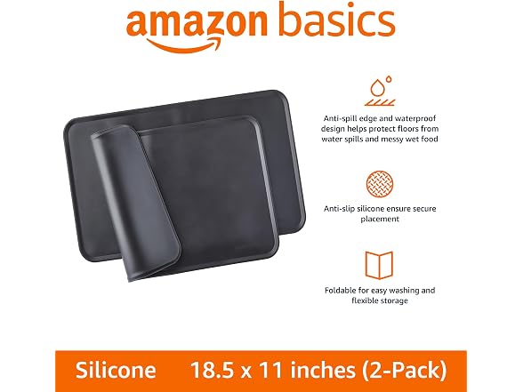 Amazon Basics Waterproof Anti-Slip Silicone Food Mat