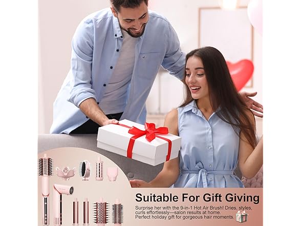 9-in-1 Foldable Hot Air Hair Styler Set