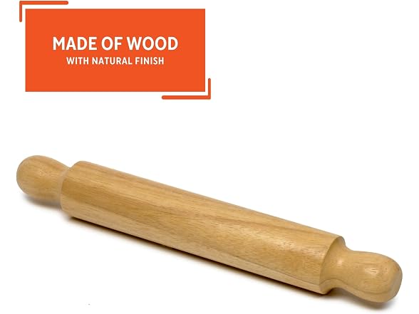 IMUSA 12.5 Inch Wood Rolling Pin for Baking