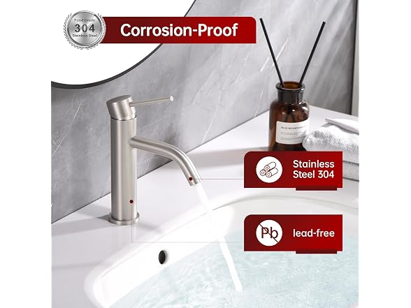 SUMERAIN Bathroom Sink Faucet Brushed