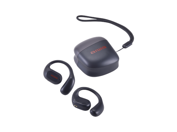 Aiwa OWS Earbuds with Display Charging Case