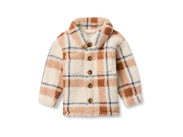 Ivory Light Caramel Simple Plaid