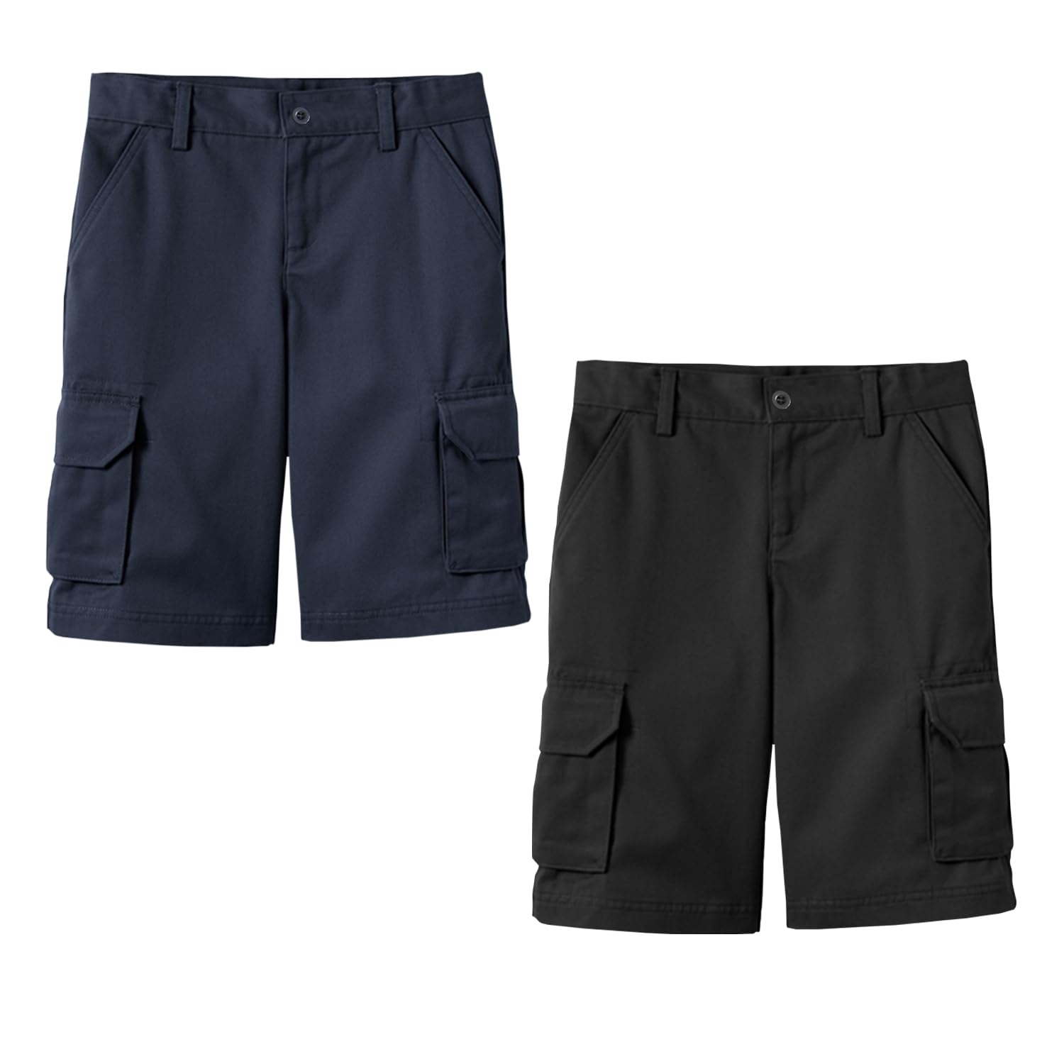2PK Boys Stretch Cotton Cargo Shorts - Gallery 17