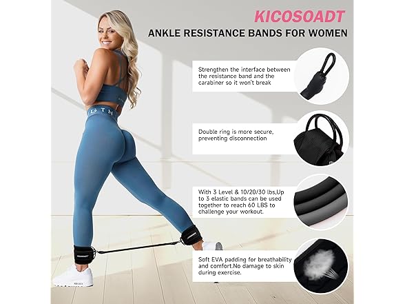 KICOSOADT Ankle Resistance Bands