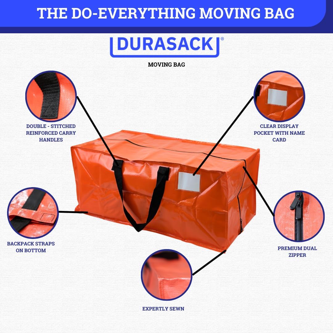 DURASACK Heavy Duty Bag, Pack of 8, Orange - Gallery 9