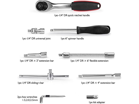 46 Pieces Ratchet Wrench Set