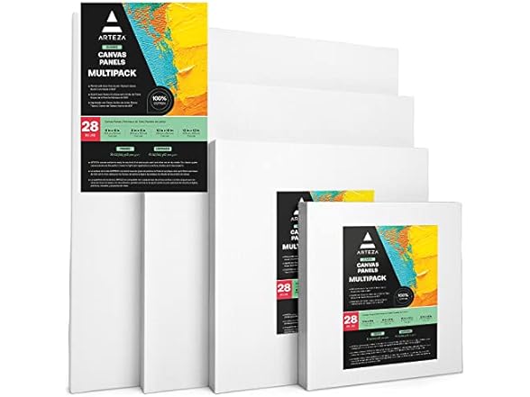 ARTEZA Painting Canvas Board Multipack