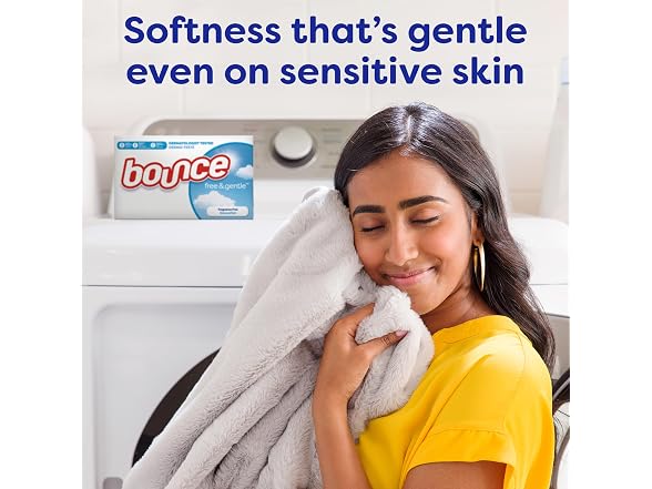 Bounce Free & Gentle Dryer Sheets, Unscented, 240 Count