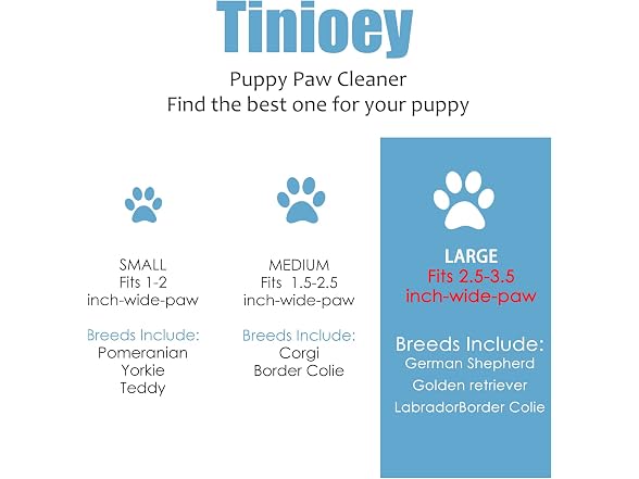 Tinioey Dog Paw Cleaner for Large Dogs, Dog Paw