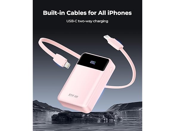 JOYFAR 22.5W 30000mAh USB-C Powerbank w/Built in Cables