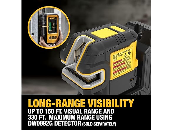 DEWALT DCLE14251G 150ft Green 5 Spot Laser Level Kit