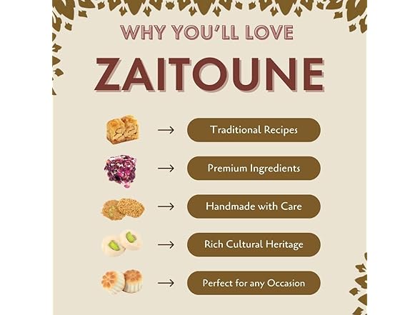 Zaitoune Cashew & Pistachio Baklava Selection Box - 1.1 lb