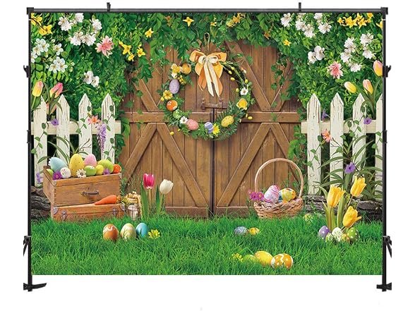 Maijoeyy Vinyl 7x5ft Green Easter