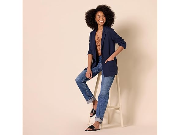 Amazon Essentials Womens Ponte Blazer