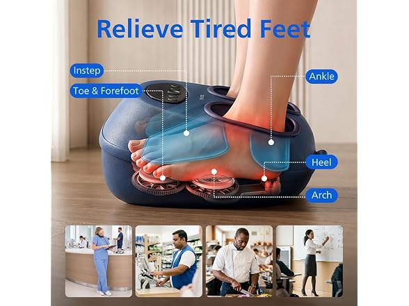 Foot Massager With Heat - Blue