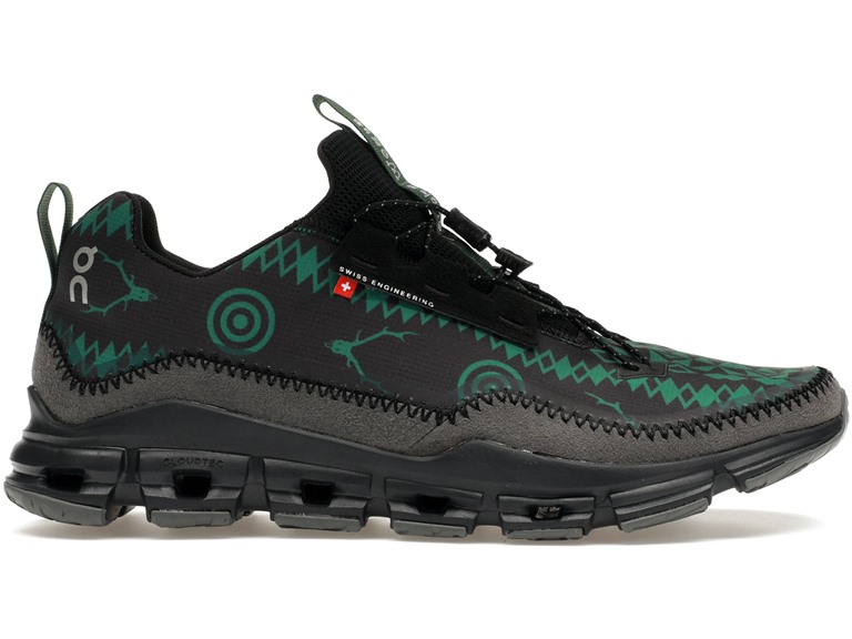 On Running 92.98187 7.5 On Running Cloudaway Men's Shoes Black/Evergreen Black/Evergreen