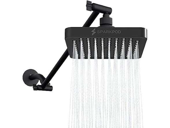 6" Square Rain Shower Head & Arm