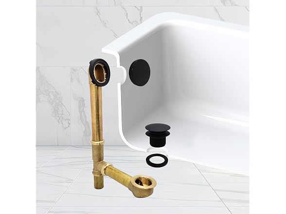 Westbrass 14in Waste Overflow Tip-Toe MB
