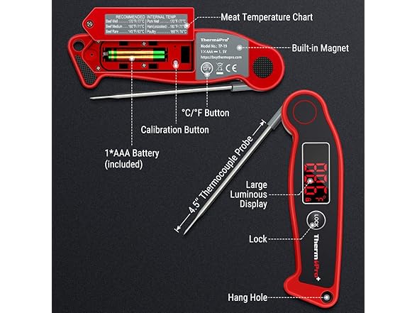 ThermoPro TP19 Digital Meat Thermometer