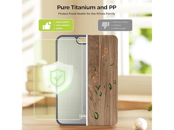 Sumzzz Set of 3 Double Sided Titanium Cutting Board