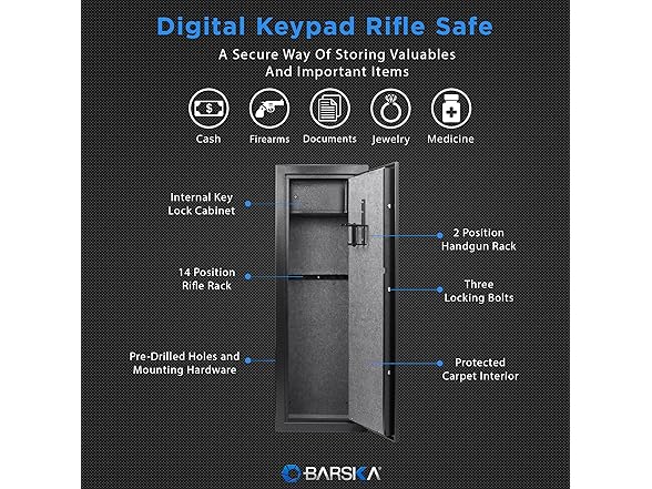 Barska 7.87 Cu Ft DOJ Digital Keypad Rifle Safe