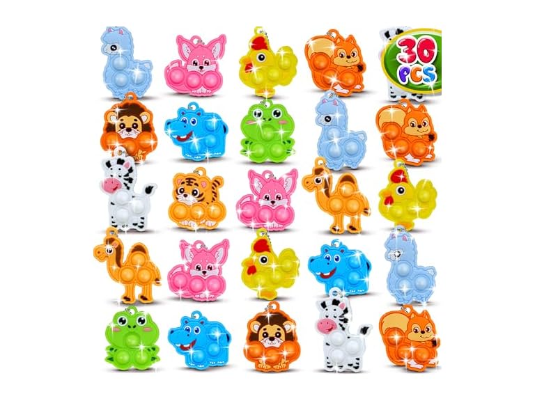 BicMan 30PCS Mini Pop Keychain