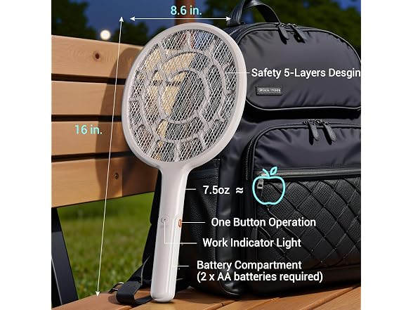 YsChois GAR-05 Electric Fly Swatter Racket