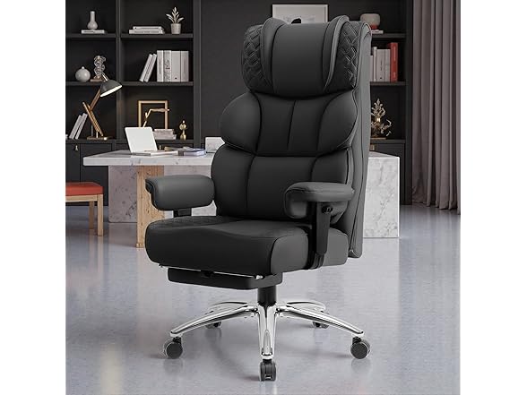 BestGlory Office Desk Chair, Big and Tall Leather Gaming Chair (Open Box)