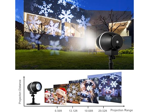 LED Snowflake Projector w/Remote