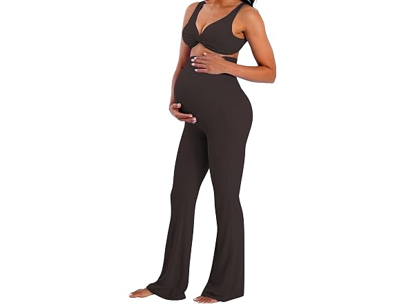 Sunzel Maternity Flare Leggings 30in M Brown