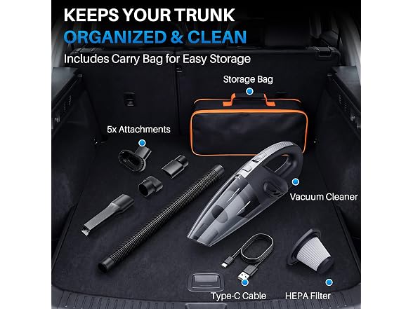 Sharptek Car Vacuum Ceaner with Bag
