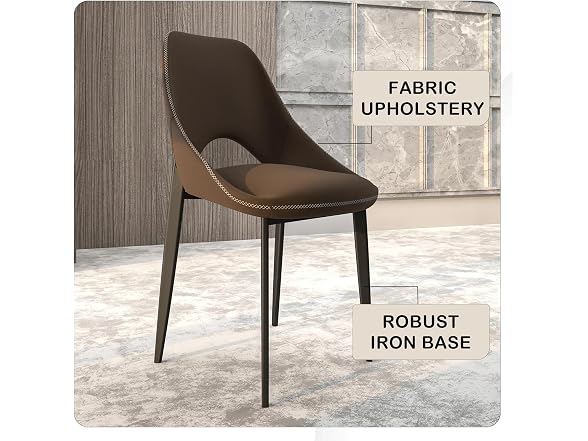 Leisuremod AC48DBR Amalfi Dining Chairs