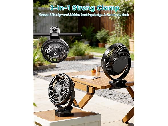 Fentara 40000mAh 8" Clip on Fan