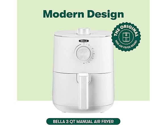 BELLA 3 Qt Manual Air Fryer Oven