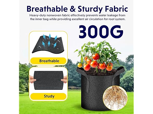 Simple Deluxe 10Gal Grow Bags 5pk