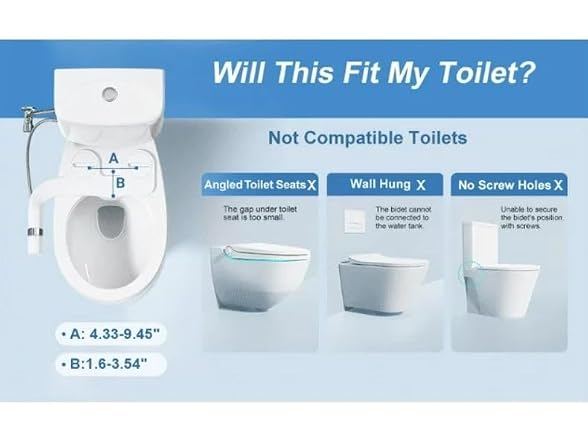 Veken Ultra-Slim Bidet, Non-Electric Dual Nozzle