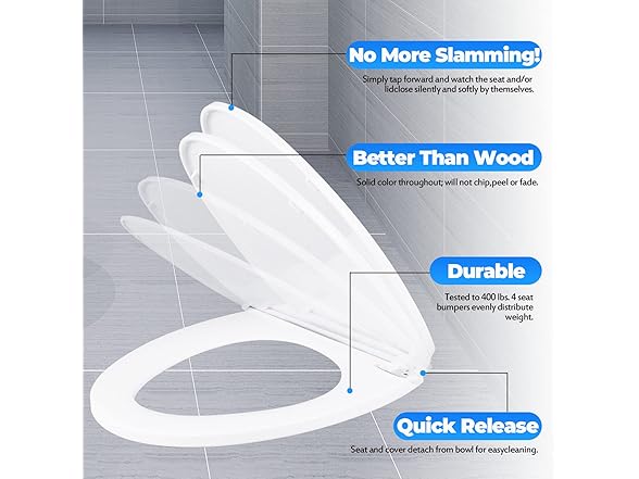MUU Slow Close Toilet Seat | Elongated