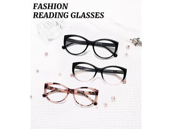 Oversized Cateye Reading Glasses +3