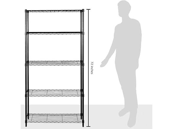 Amazon Basics 5-Shelf Steel Wire Rack Storage