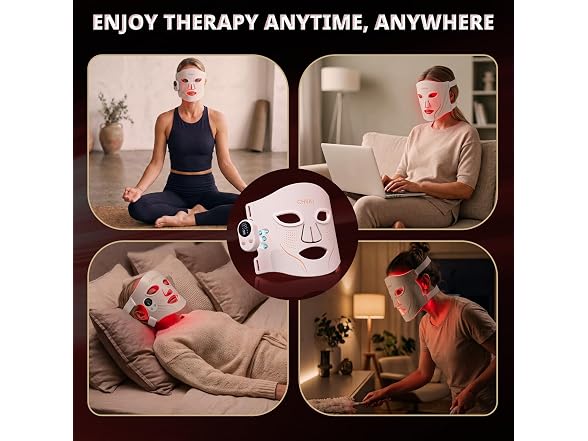 Wireless LED Red Light Therapy Mask