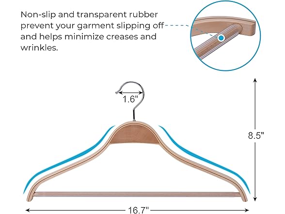 Sukkiri Homu Sleek Wooden Hangers 