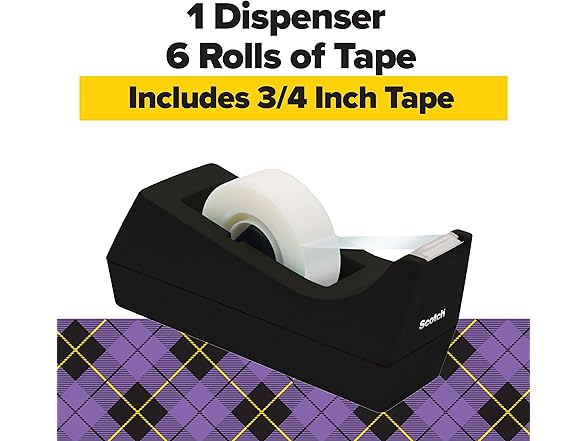 Scotch Gift Wrap Tape 6 Rolls + Disp