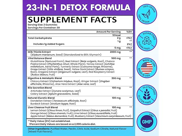 Shriadian Liver Cleanse Detox & Repair Gummies