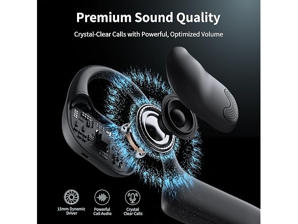 CXK Open Ear Headphones with Mic