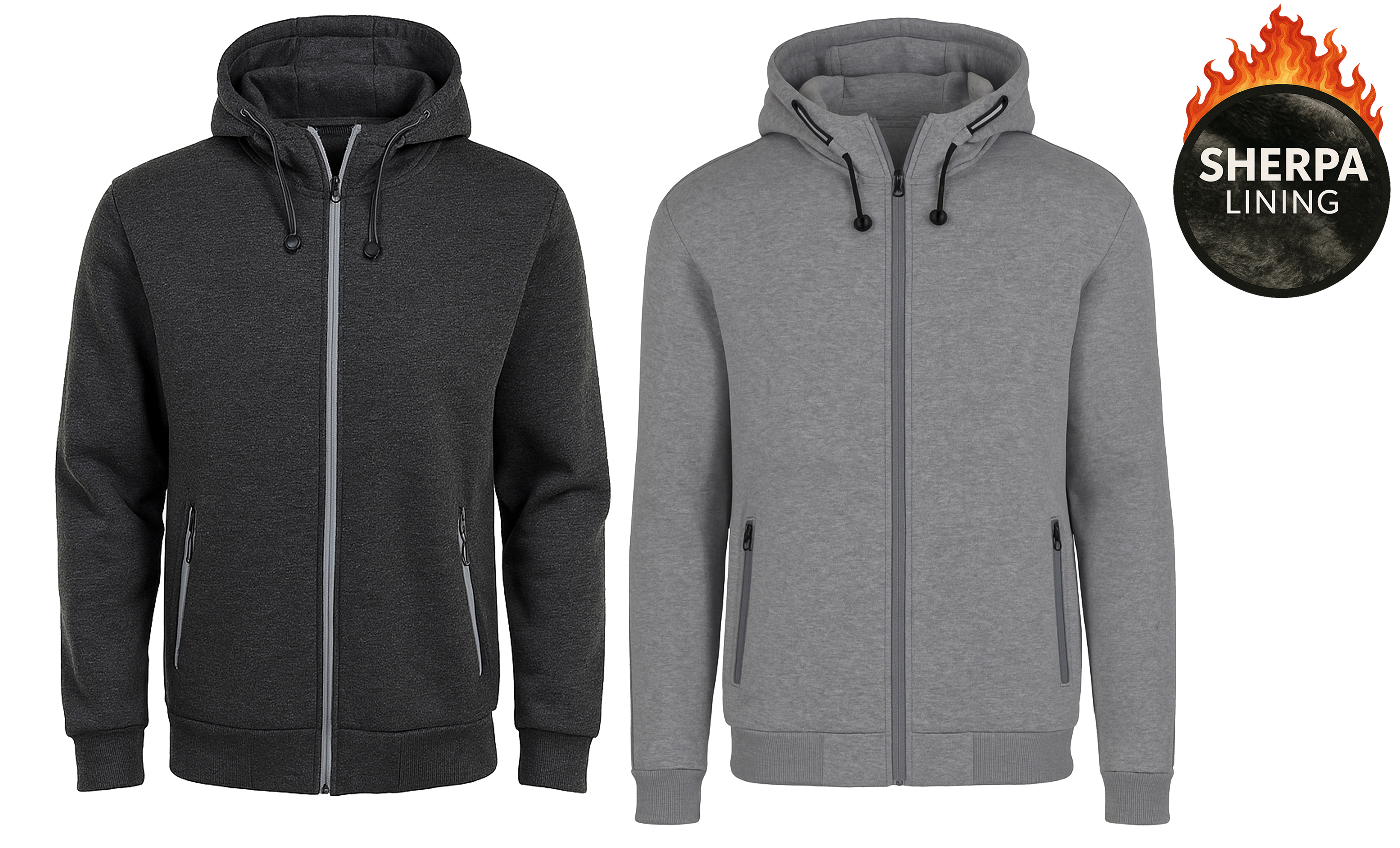 Mens Sherpa Classic Tech Zip Hoodie (S-3XL) - Gallery 30