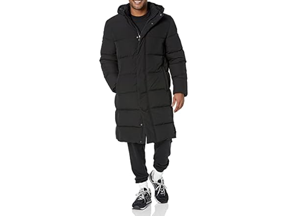 Amazon Essentials Mens Hooded Long Puffer Coat