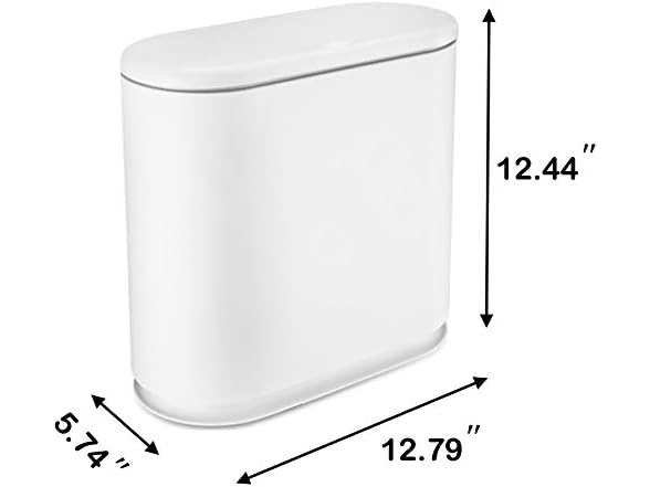 Sooyee 10 Liter Rectangular Plastic Trash Can