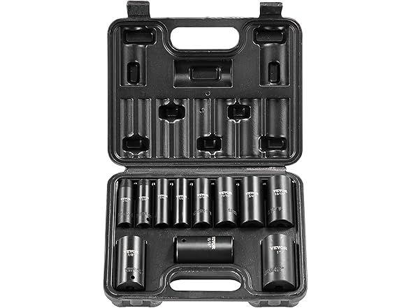 VEVOR 3/8" Drive 11 Piece Deep Socket Set