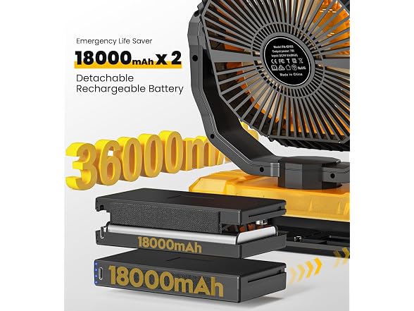 korbot 36000mAh Camping Fan