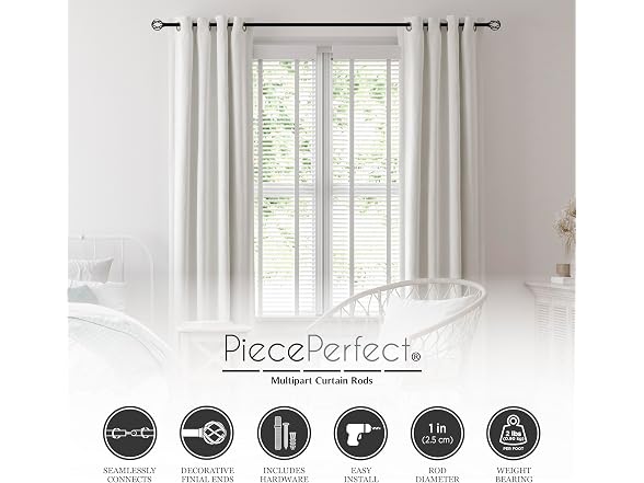 Kenney PiecePerfect - Cage Multipart Decorative Curtain Rod